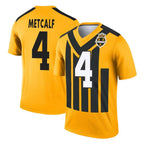 Johmsee P.Steelers #4 DK Metcalf Player Gold Legend Limited 1933 Throwback Performance Home Game Stitched Jerseys