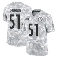 Johmsee P.Steelers #51 Nick Herbig Player Arctic Camo Limited Salute To Service Home Game Stitched Jerseys