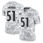 Johmsee P.Steelers #51 Nick Herbig Player Arctic Camo Limited Salute To Service Home Game Stitched Jerseys