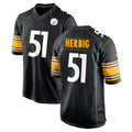 Johmsee P.Steelers #51 Nick Herbig Player Black Home Game Stitched Jerseys