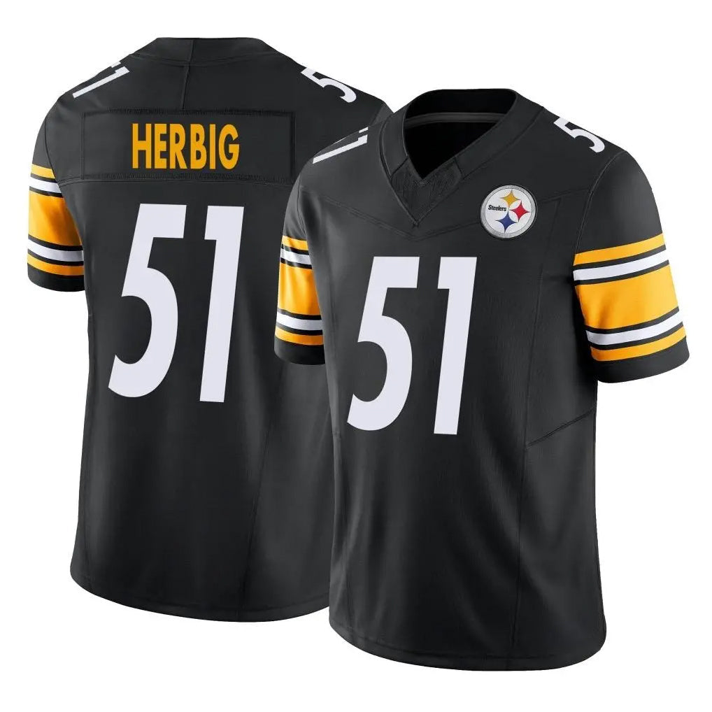 Johmsee P.Steelers #51 Nick Herbig Player Black Limited Vapor F.U.S.E. Home Game Stitched Jerseys