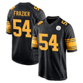 Johmsee P.Steelers #54 Zach Frazier Player Black Color Rush Home Game Stitched Jerseys