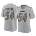Johmsee P.Steelers #54 Zach Frazier Player Gray Atmosphere Fashion Home Game Stitched Jerseys