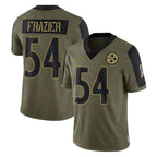 Johmsee P.Steelers #54 Zach Frazier Player Olive Salute To Service Limited Game Stitched Jerseys