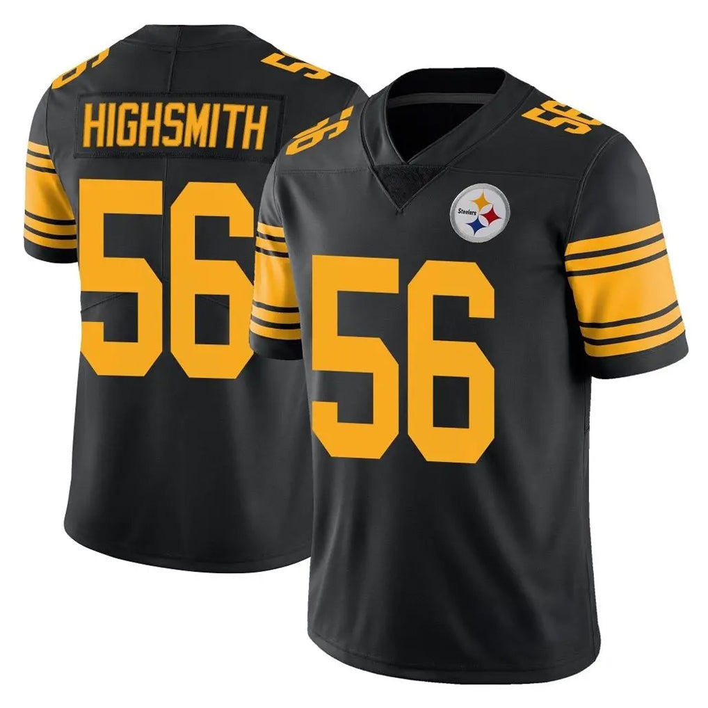Johmsee P.Steelers #56 Alex Highsmith Player Black Limited Color Rush Home Game Stitched Jerseys