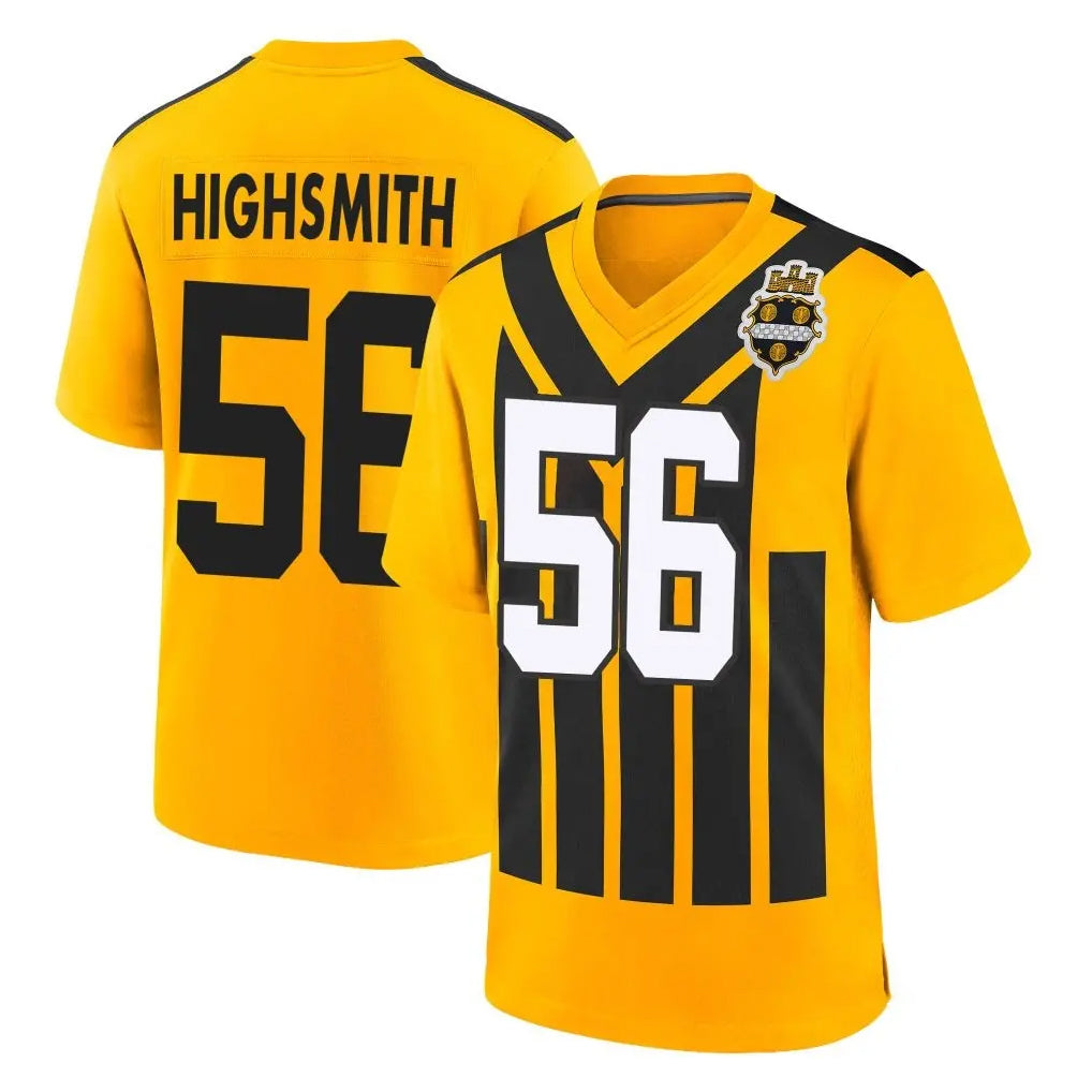 Johmsee P.Steelers #56 Alex Highsmith Player Gold Limited 1933 Throwback Home Game Stitched Jerseys