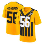 Johmsee P.Steelers #56 Alex Highsmith Player Gold Limited 1933 Throwback Home Game Stitched Jerseys