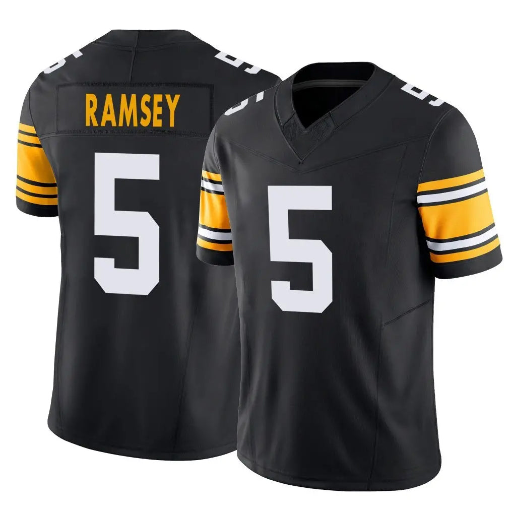 Johmsee P.Steelers #5 Jalen Ramsey Player Black Limited Alternate Vapor F.U.S.E. Home Game Stitched Jerseys