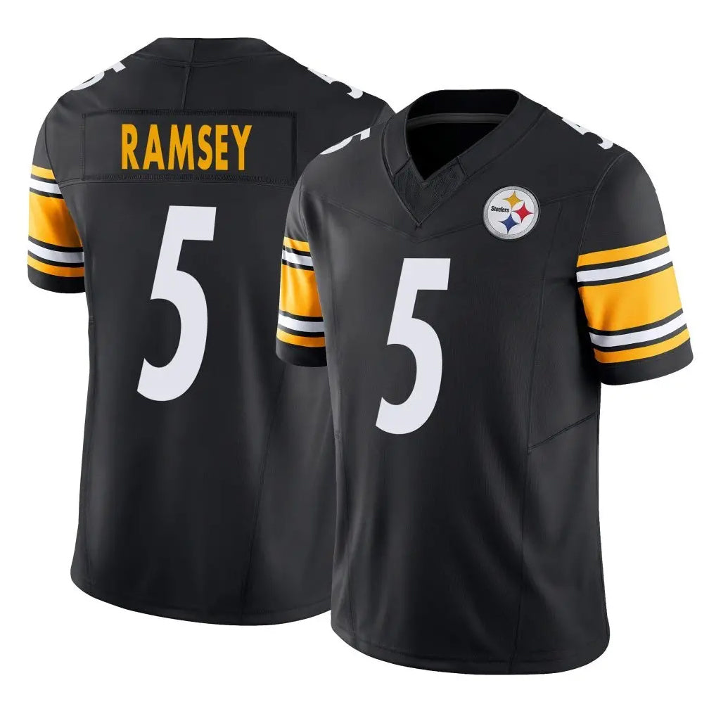 Johmsee P.Steelers #5 Jalen Ramsey Player Black Limited Vapor F.U.S.E. Home Game Stitched Jerseys