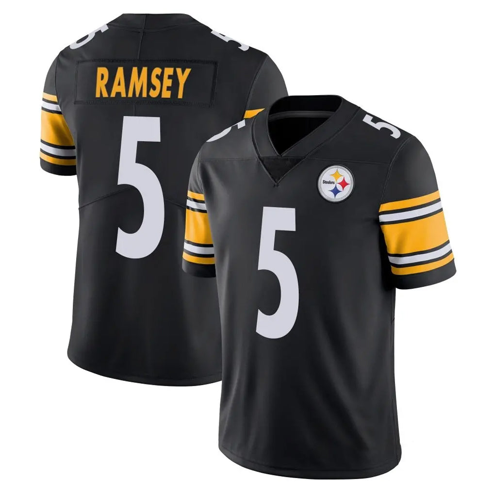 Johmsee P.Steelers #5 Jalen Ramsey Player Black Limited Vapor Untouchable Home Game Stitched Jerseys
