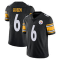 Johmsee P.Steelers #6 Patrick Queen Player Black Limited Vapor Untouchable Home Game Stitched Jerseys