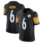 Johmsee P.Steelers #6 Patrick Queen Player Black Limited Vapor Untouchable Home Game Stitched Jerseys