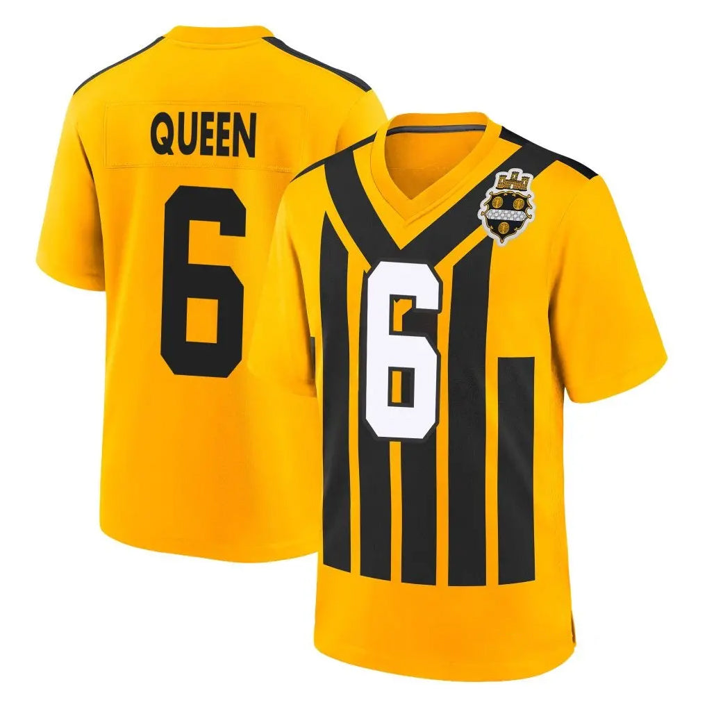 Johmsee P.Steelers #6 Patrick Queen Player Gold Limited 1933 Throwback Home Game Stitched Jerseys