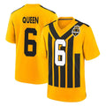 Johmsee P.Steelers #6 Patrick Queen Player Gold Limited 1933 Throwback Home Game Stitched Jerseys