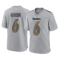 Johmsee P.Steelers #6 Patrick Queen Player Gray Atmosphere Fashion Home Game Stitched Jerseys