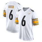 Johmsee P.Steelers #6 Patrick Queen Player White Home Game Stitched Jerseys