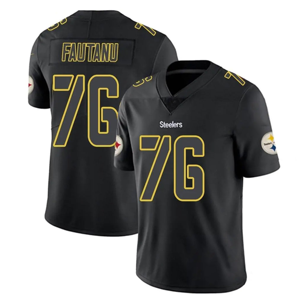 Johmsee P.Steelers #76 Troy Fautanu Player Black Impact Limited Home Game Stitched Jerseys