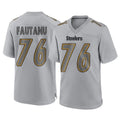 Johmsee P.Steelers #76 Troy Fautanu Player Gray Atmosphere Fashion Home Game Stitched Jerseys