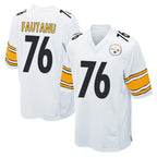 Johmsee P.Steelers #76 Troy Fautanu Player White Home Game Stitched Jerseys