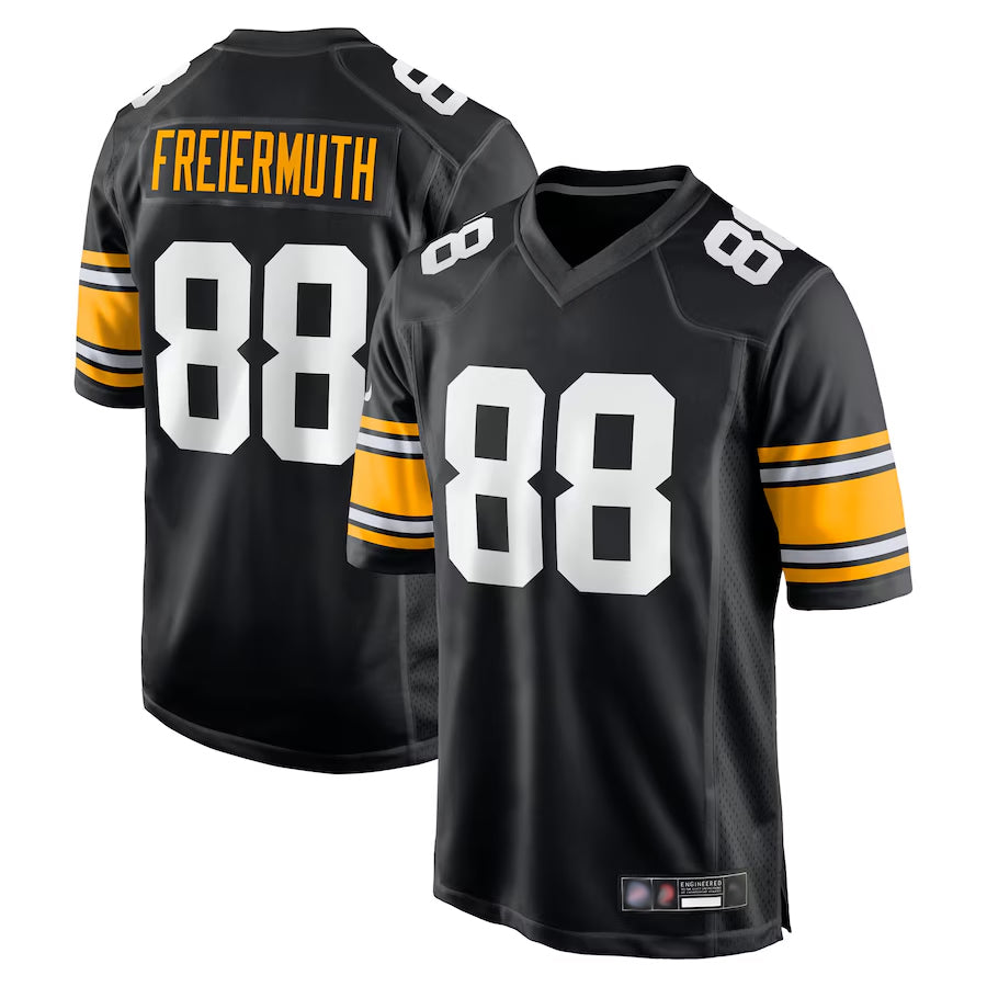 JohmseeP.Steelers #88 Pat Freiermuth Player Black Alternate Game Stitched Jerseys