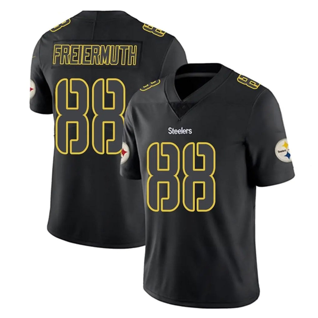 Johmsee P.Steelers #88 Pat Freiermuth Player Black Impact Limited Home Game Stitched Jerseys