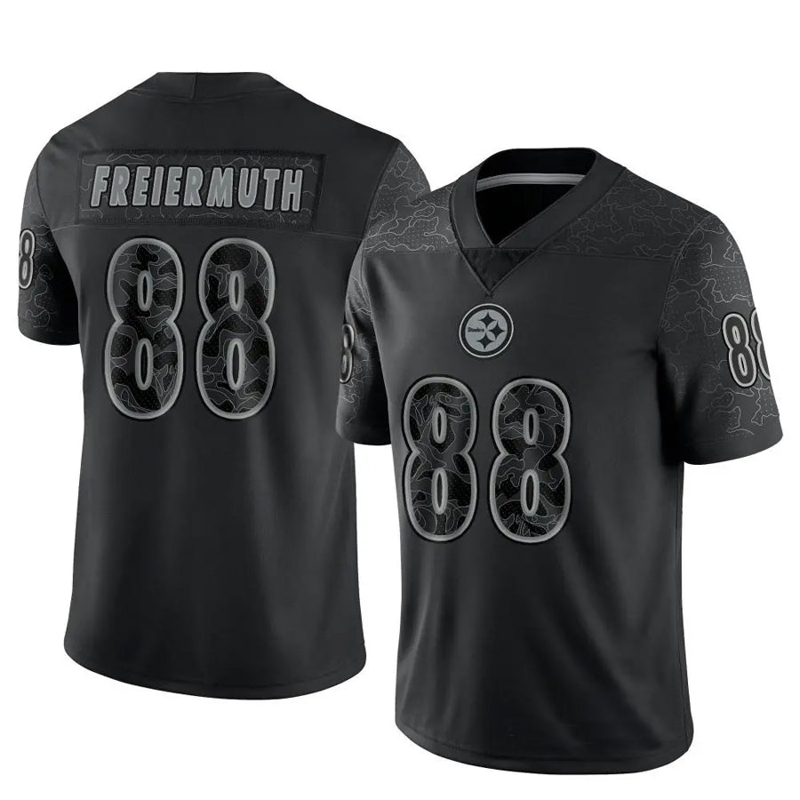 Johmsee P.Steelers #88 Pat Freiermuth Player Black RFLCTV Limited Stitched Jerseys