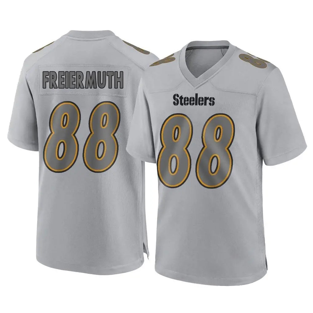 Johmsee P.Steelers #88 Pat Freiermuth Player Gray Atmosphere Fashion Home Game Stitched Jerseys