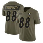 Johmsee P.Steelers #88 Pat Freiermuth Player Olive 2025 Salute To Service Limited Home Game Stitched Jerseys