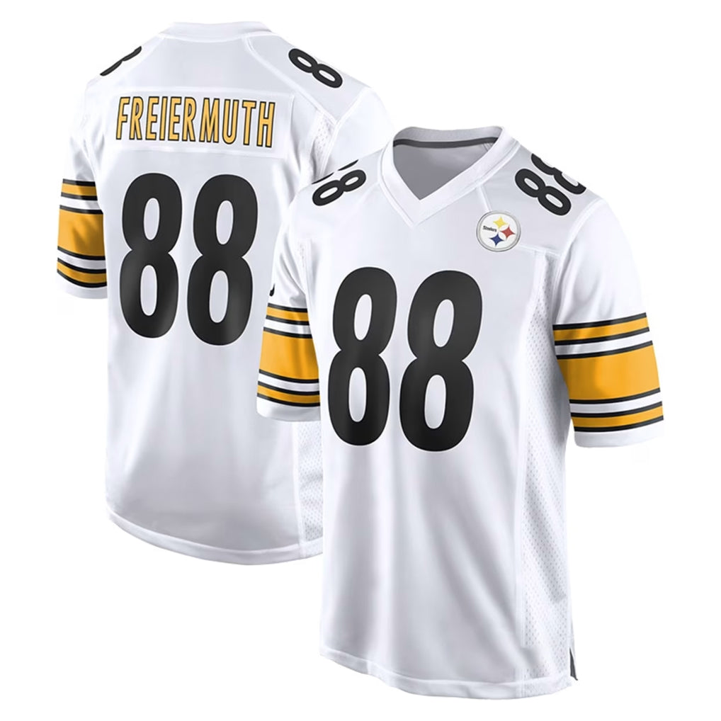 Johmsee P.Steelers #88 Pat Freiermuth Player White Home Game Stitched Jerseys