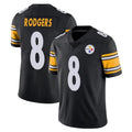 Johmsee P.Steelers #8 Aaron Rodgers Player Black Limited Vapor Untouchable Home Game Stitched Jerseys