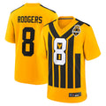 Johmsee P.Steelers #8 Aaron Rodgers Player Gold Alternate 1933 Throwback Game Stitched Jerseys