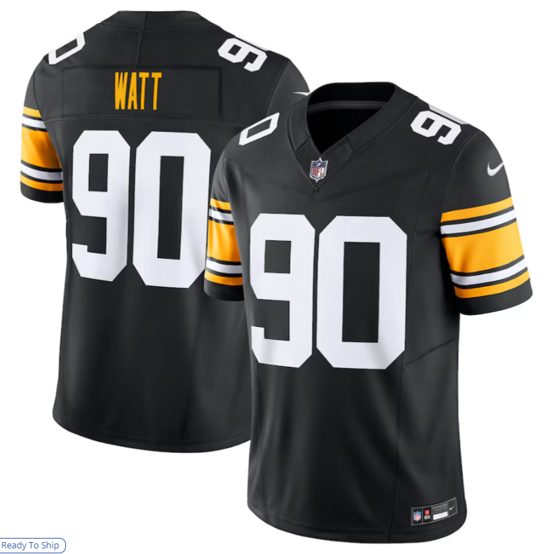 Johmsee P.Steelers #90 T.J. Watt Black Vapor F.U.S.E. Limited Stitched American Stitched Jerseys