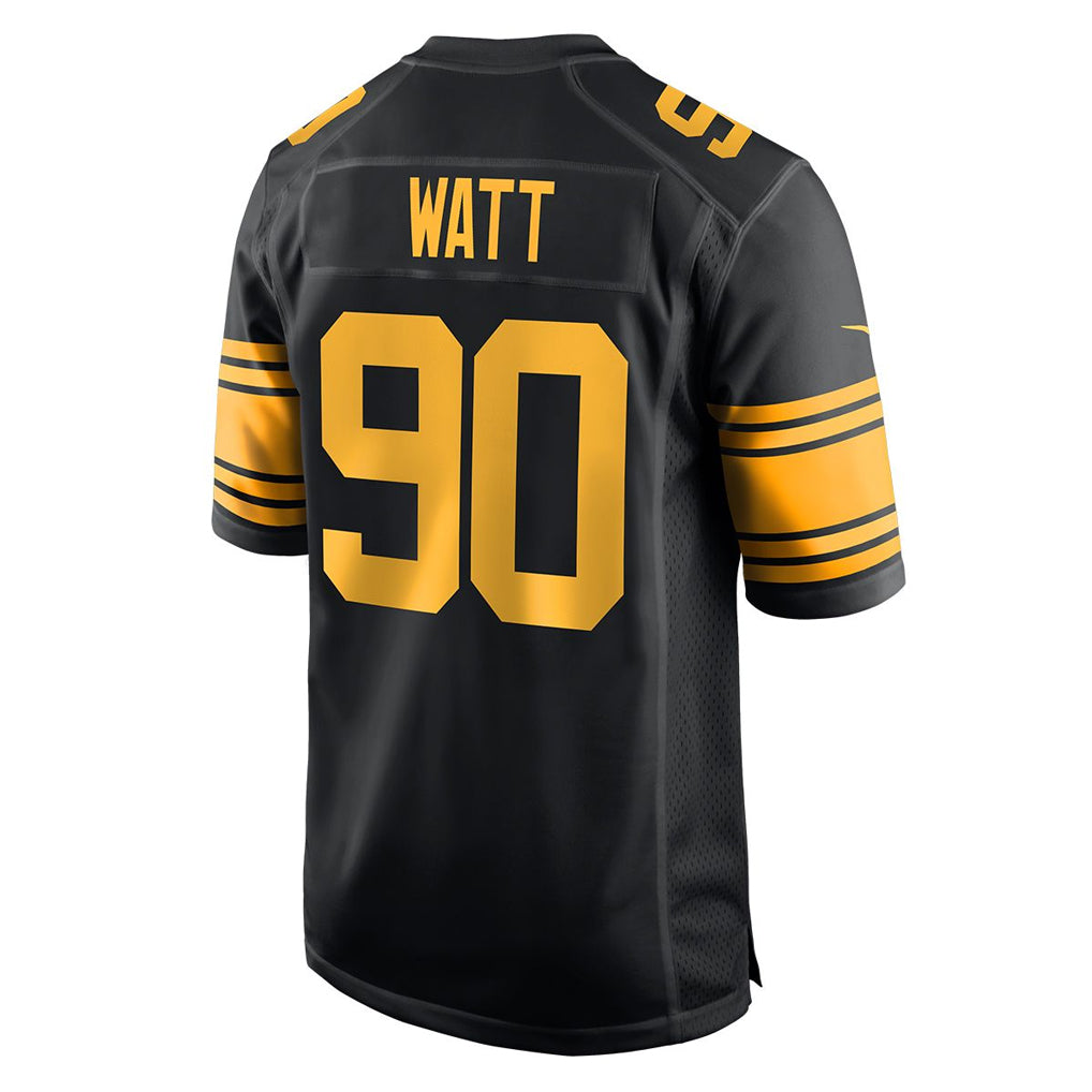 Johmsee P.Steelers #90 T.J. Watt Player Black Color Rush Home Game Stitched Jerseys