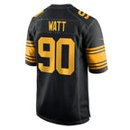 Johmsee P.Steelers #90 T.J. Watt Player Black Color Rush Home Game Stitched Jerseys