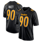 Johmsee P.Steelers #90 T.J. Watt Player Black Fashion Limited Home Game Stitched Jerseys