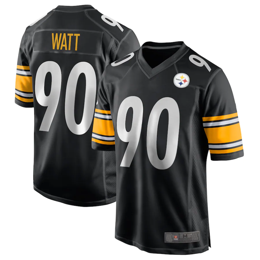 Johmsee P.Steelers #90 T.J. Watt Player Black Game Stitched Jerseys