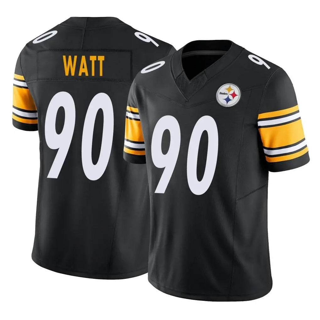 Johmsee P.Steelers #90 T.J. Watt Player Black Limited Vapor F.U.S.E. Home Game Stitched Jerseys