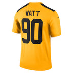 Johmsee P.Steelers #90 T.J. Watt Player Gold Alternate 1933 Throwback Legend Performance Top Stitched Jerseys