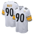 Johmsee P.Steelers #90 T.J. Watt Player White Home Game Stitched Jerseys
