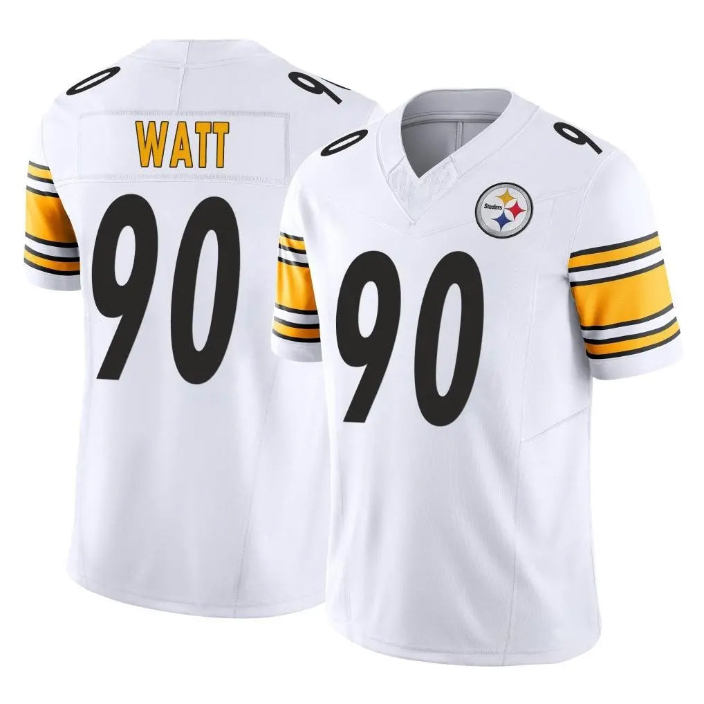 Johmsee P.Steelers #90 T.J. Watt Player White Limited Vapor F.U.S.E. Home Game Stitched Jerseys