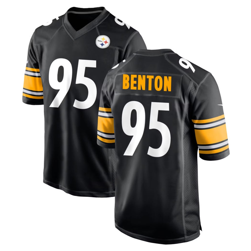 Johmsee P.Steelers #95 Keeanu Benton Player Black Home Game Stitched Jerseys