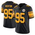 Johmsee P.Steelers #95 Keeanu Benton Player Black Limited Color Rush Home Game Stitched Jerseys