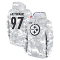 Johmsee P.Steelers #97 Cameron Heyward Player Arctic Camo Limited Salute to Service Pullover Hoodies Game Stitched Jerseys
