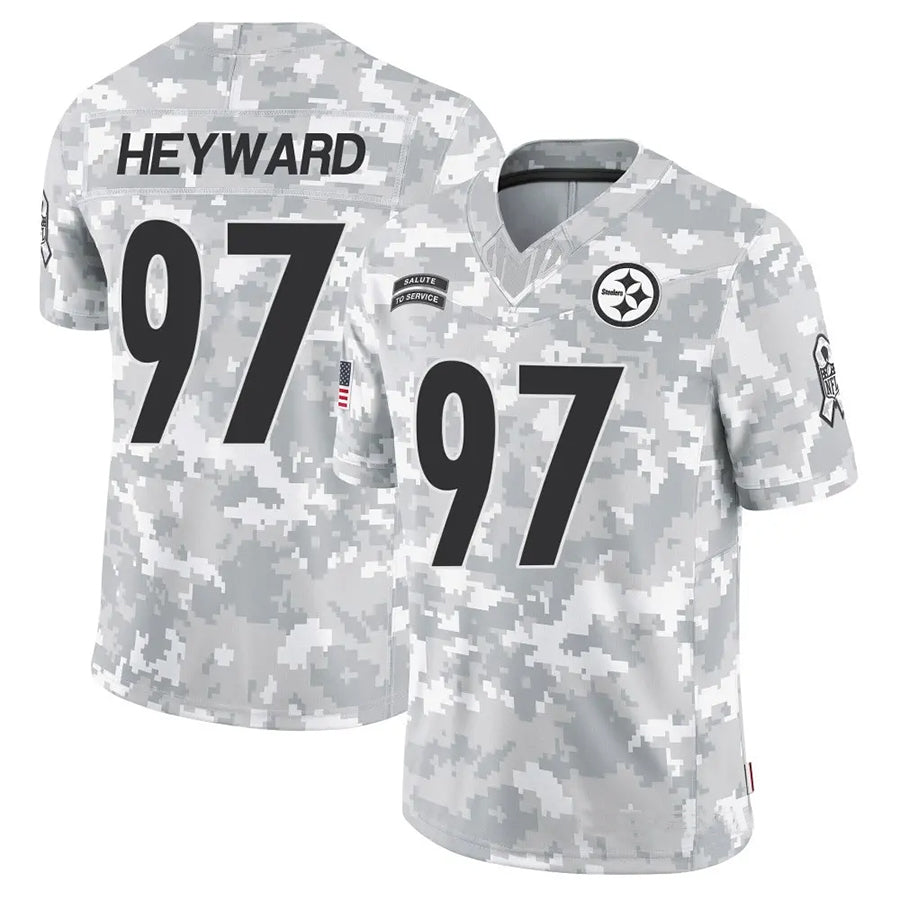 Johmsee P.Steelers #97 Cameron Heyward Player Arctic Camo Salute to Service Limited Stitched Jerseys