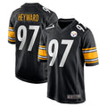 Johmsee P.Steelers #97 Cameron Heyward Player Black Game Home Stitched Jerseys