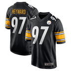 Johmsee P.Steelers #97 Cameron Heyward Player Black Game Home Stitched Jerseys