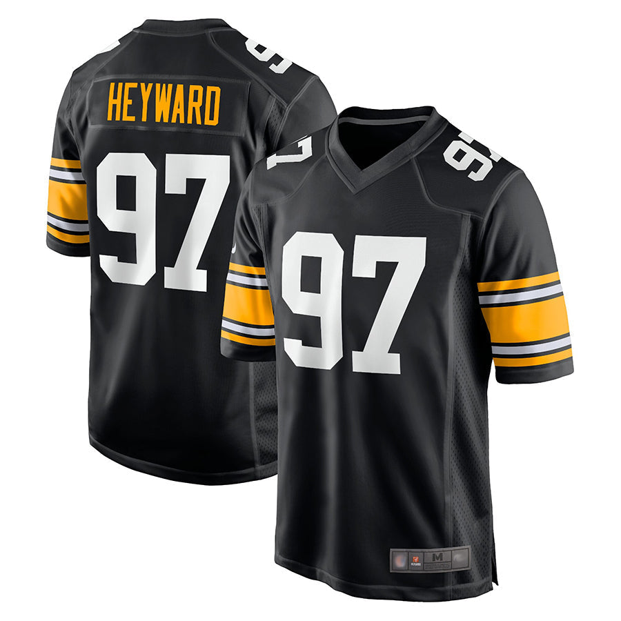 Johmsee P.Steelers #97 Cameron Heyward Player Black Home Limited Stitched Jerseys