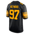 Johmsee P.Steelers #97 Cameron Heyward Player Black Home Replica Stitched Jerseys