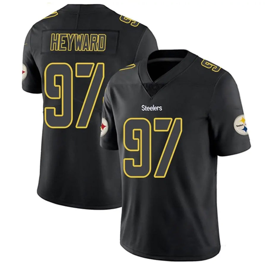 Johmsee P.Steelers #97 Cameron Heyward Player Black Impact Limited Stitched Jerseys
