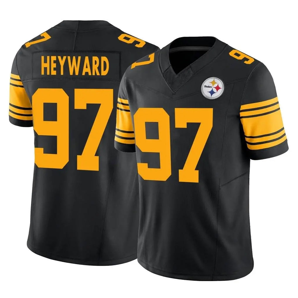 Johmsee P.Steelers #97 Cameron Heyward Player Black Limited 2nd Alternate Vapor F.U.S.E. Home Game Stitched Jerseys